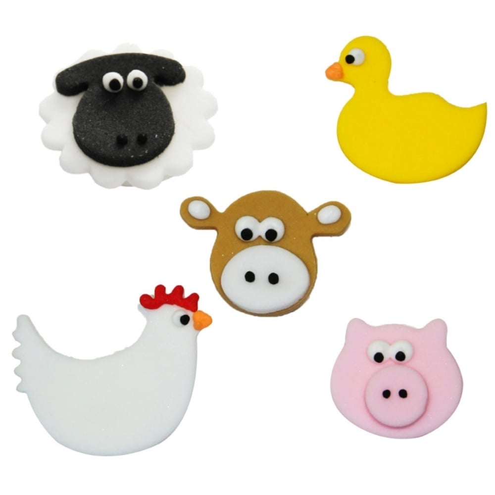 Farmyard Friends Sugar Toppers x 5