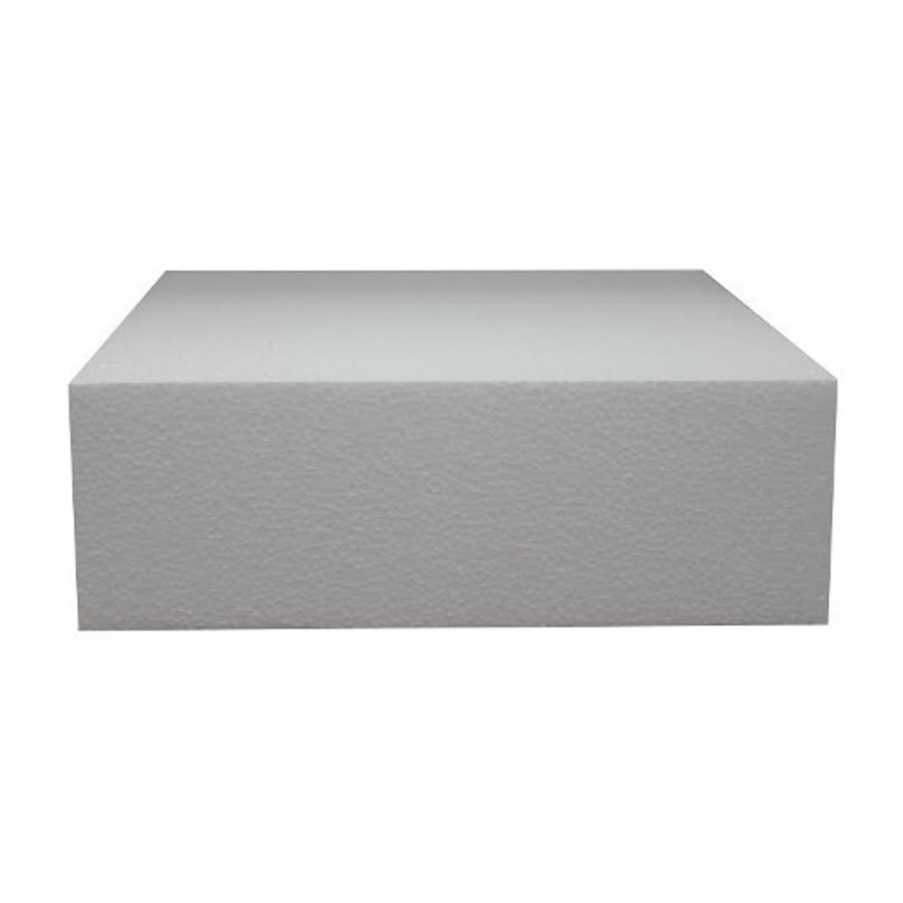 Square 4 Inch Deep Professional Straight Edge Cake Dummy - Choose A Size