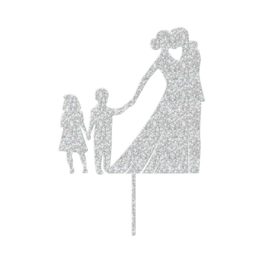 Wedding Family Cake Topper - Choose A Finish