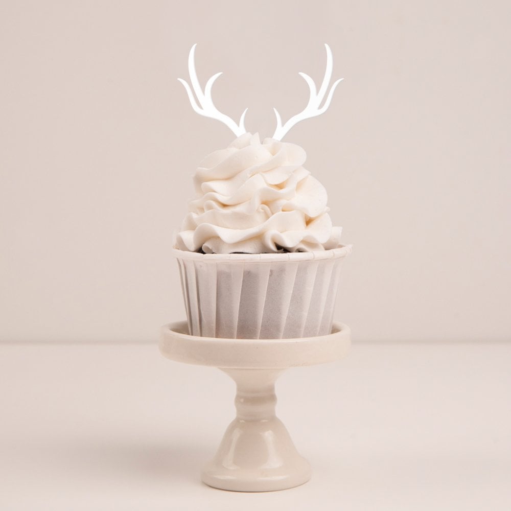 Antlers Cupcake Toppers - Choose A Finish