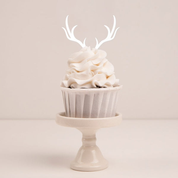 Antlers Cupcake Toppers - Choose A Finish