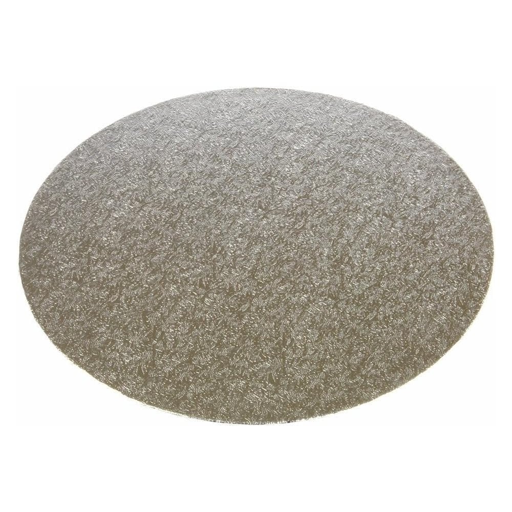 Silver Round Single Thick Cake Card