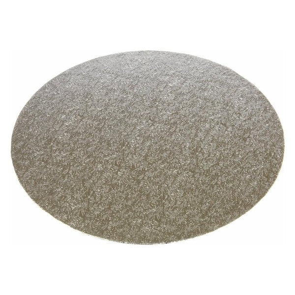 Silver Round Single Thick Cake Card