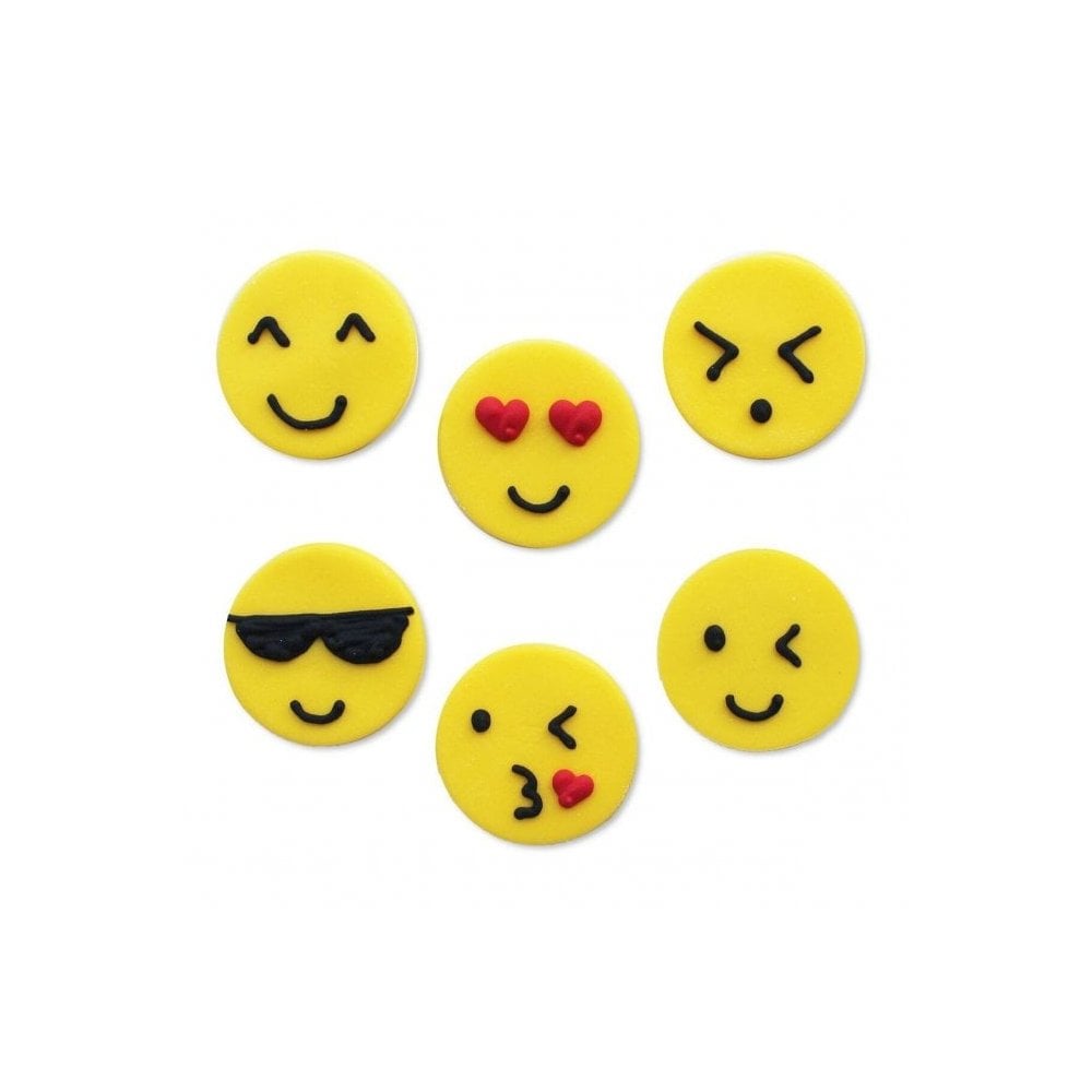 Emoji Sugar Toppers x 6 - Anniversary House