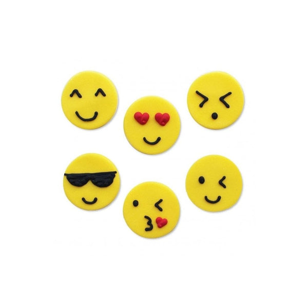 Emoji Sugar Toppers x 6 - Anniversary House