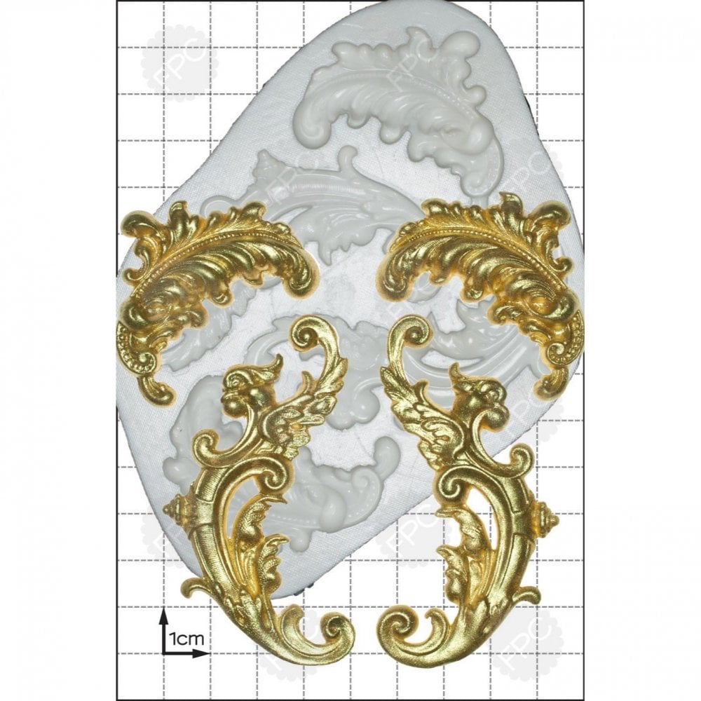 Feather Scrolls Mould