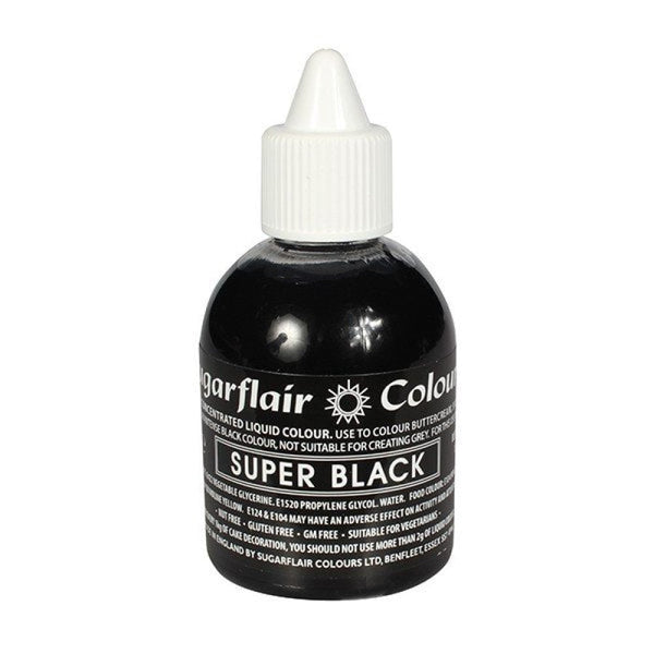 Super Black - Maximum Concentrated Liquid Colouring 60ml - Sugarflair