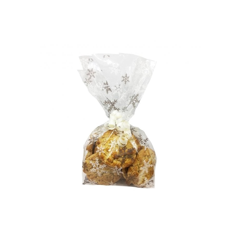 Snowflake Treat Bags With Twist Ties x20 - Anniversary House