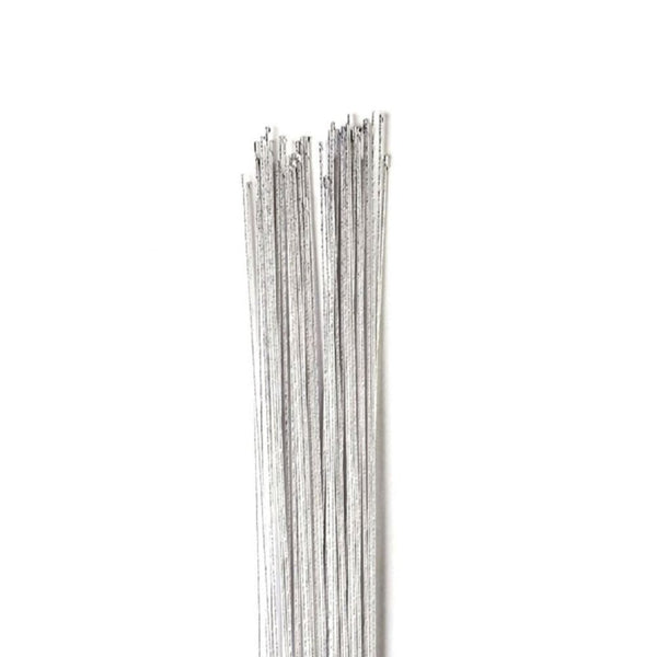 22 Gauge - Silver Metallic Florist Wires x 25