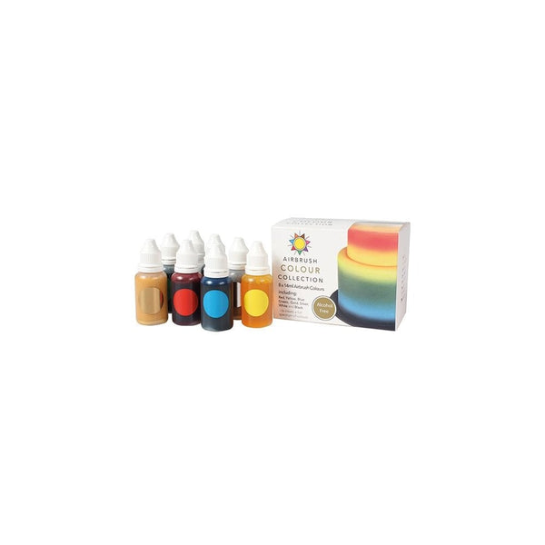 Alcohol Free Airbrush Colour Collection - 8x 14ml - Sugarflair