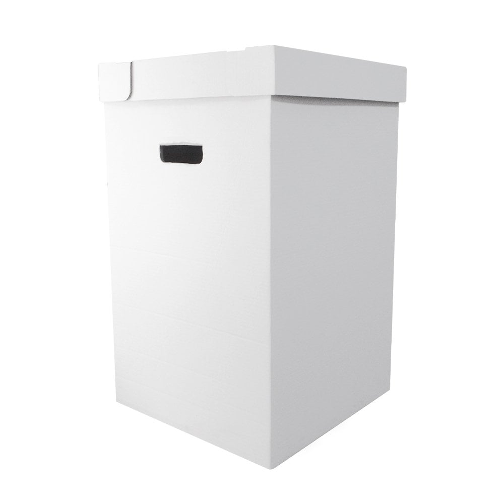 16" x 16" x 27" Extra Tall White Corrugated Cake Box & Insert