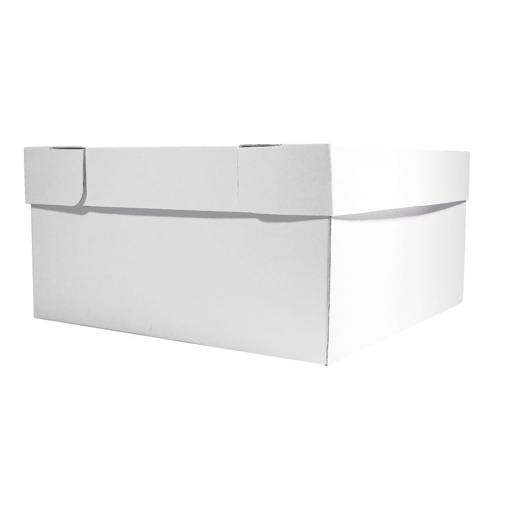 6" Deep Standard White Corrugated Cake Box