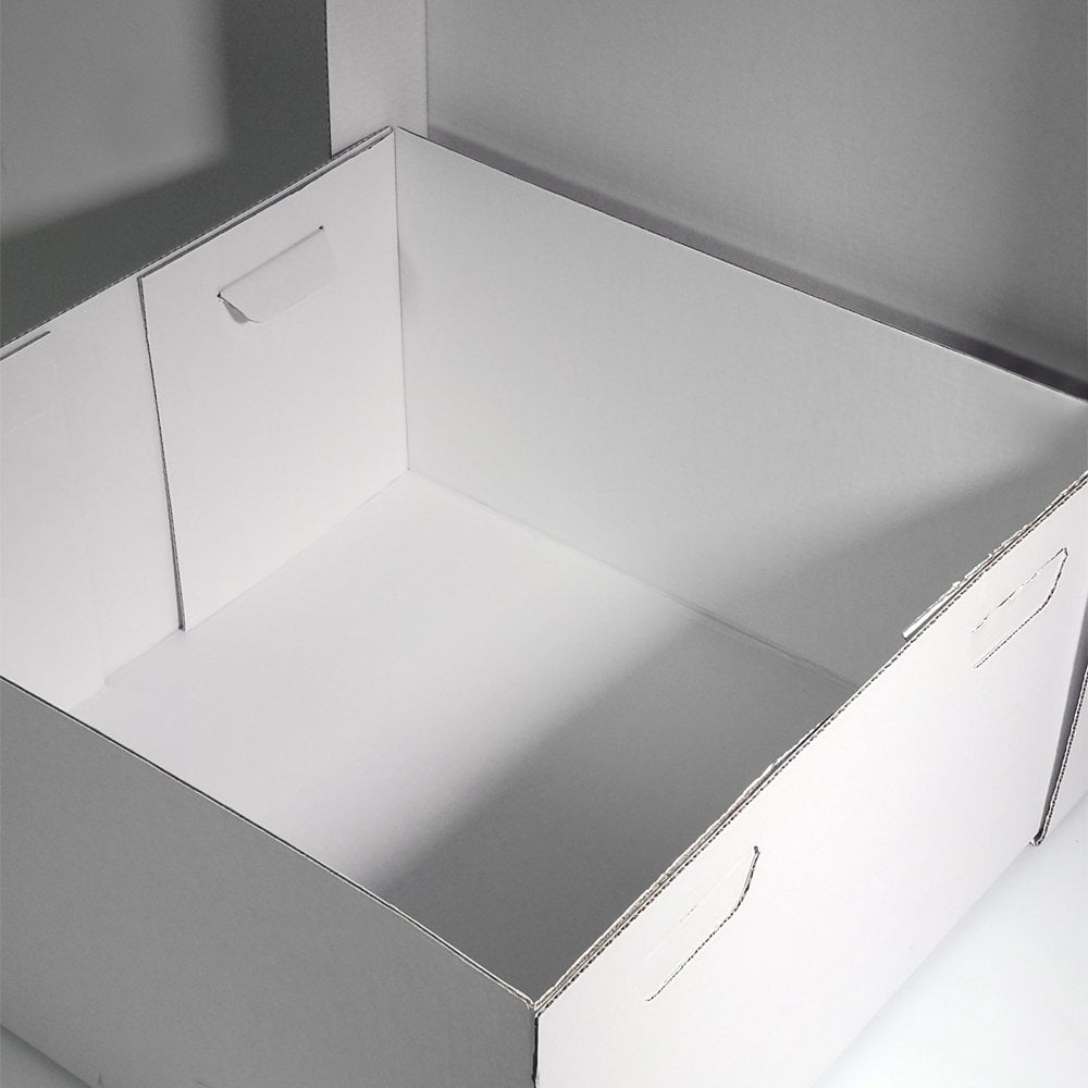 6" Deep Standard White Corrugated Cake Box