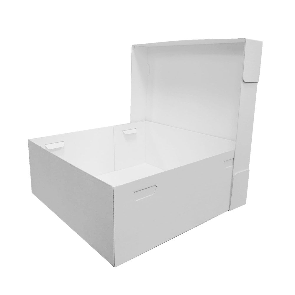 6" Deep Standard White Corrugated Cake Box