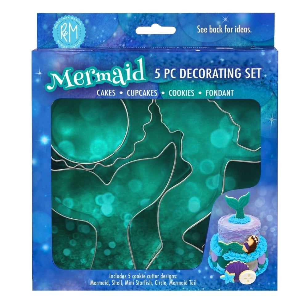 Mermaid 5 Piece Decorating Set - Anniversary House