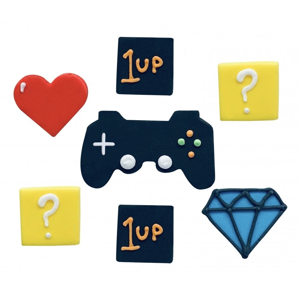 Gaming Party Sugar Toppers x 7
