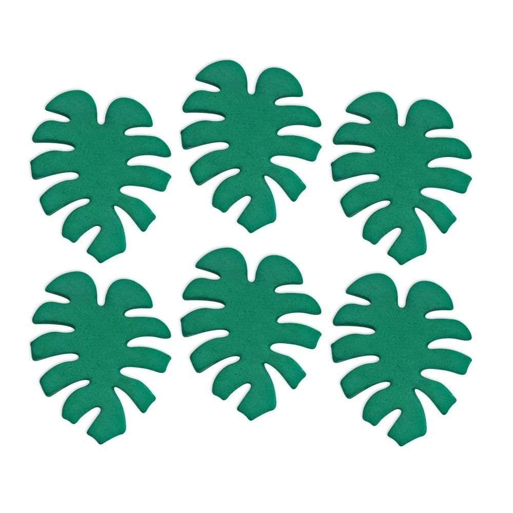 Tropical Leaf Sugar Toppers x 6 - Anniversary House