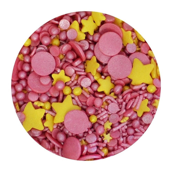 Raspberry Fizz Blend Edible Sprinkles 100g