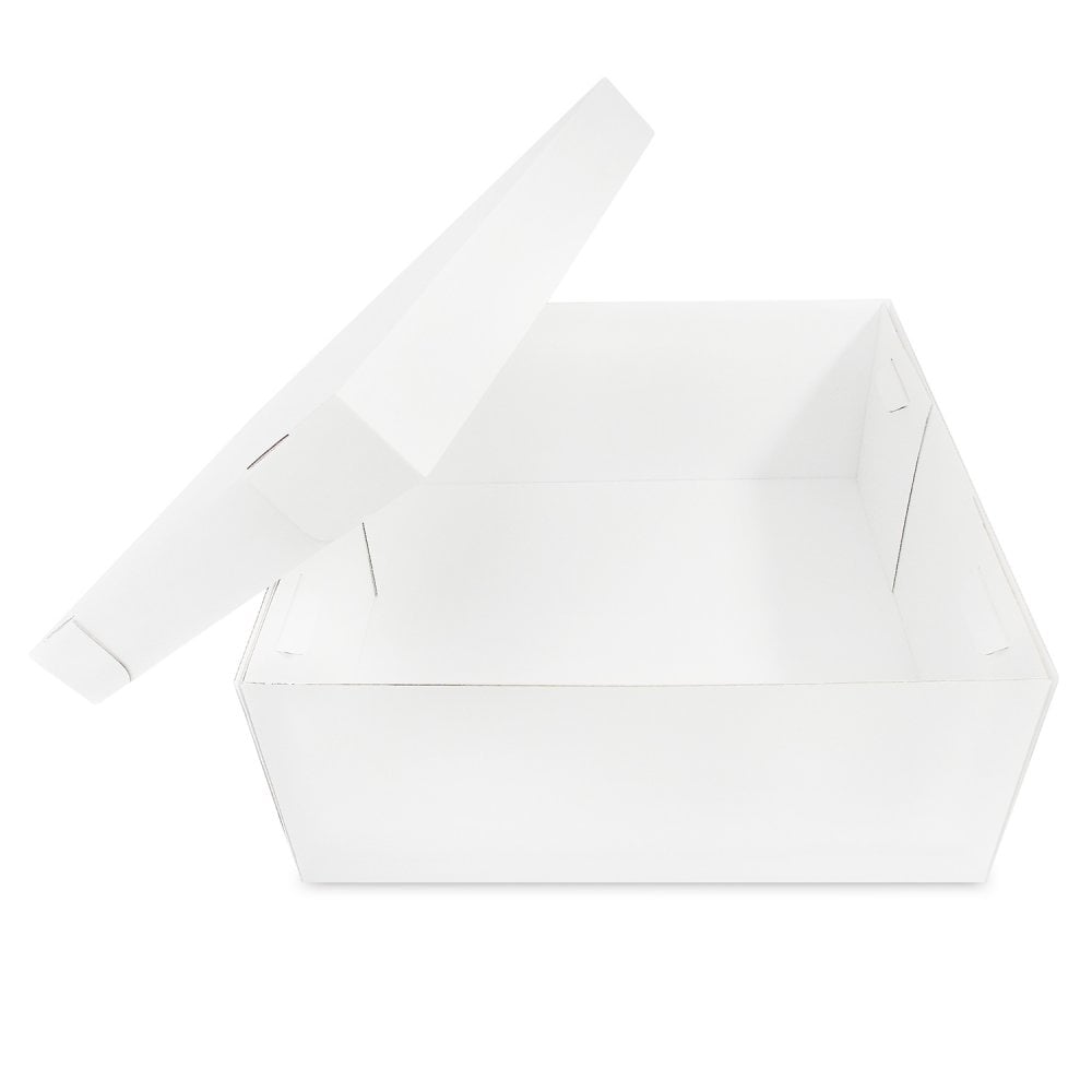 6" Deep Standard White Corrugated Cake Box
