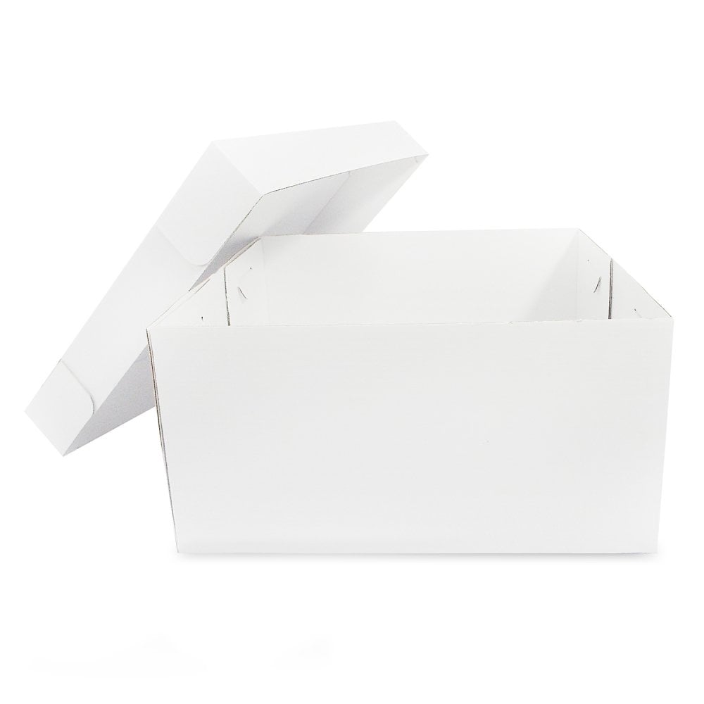 6" Deep Standard White Corrugated Cake Box