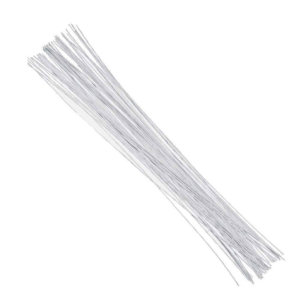 18 Gauge White Florist Wires x 25