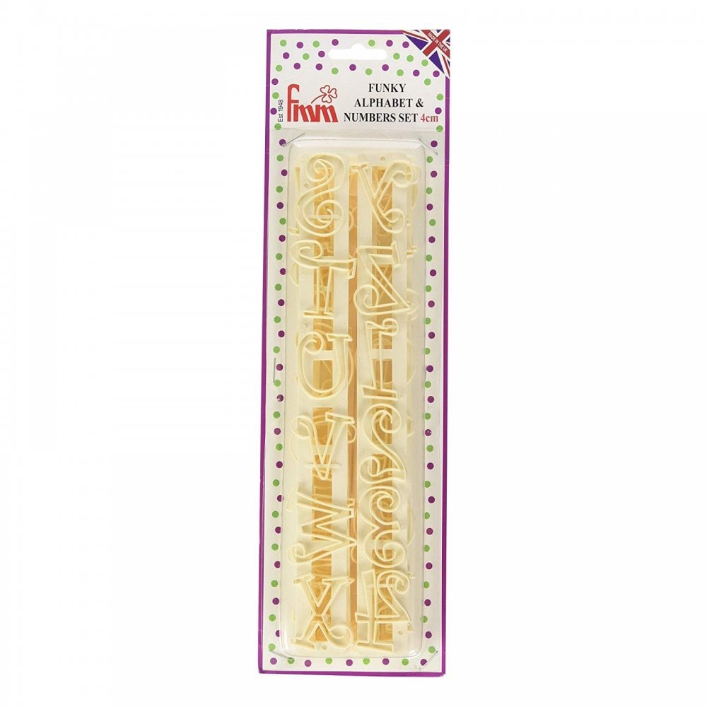 Funky Upper Case Alphabet And Number Tappit Cutter Set