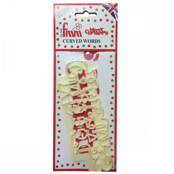 Merry Christmas Curved Words Cutter