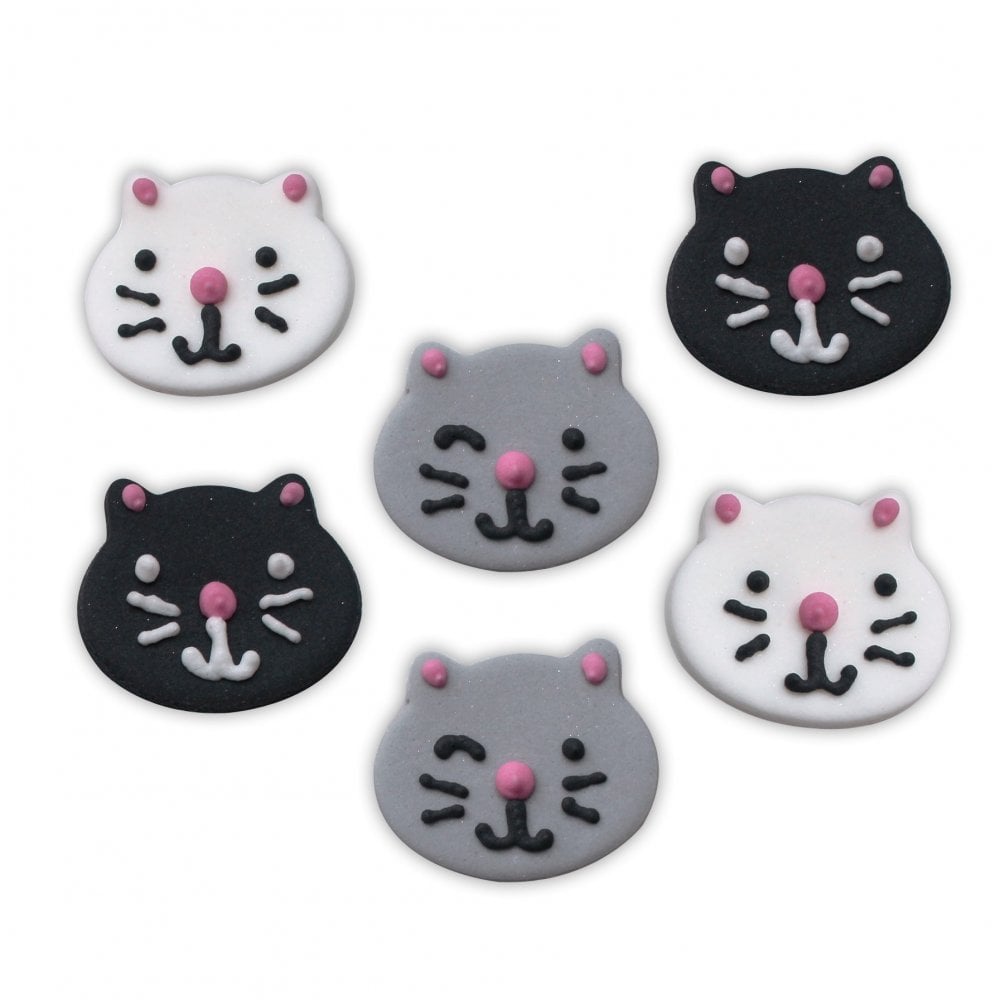 Cat Sugar Toppers x 6