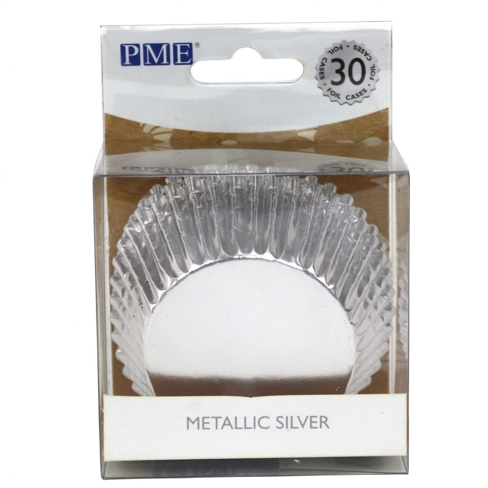 Metallic Cupcake Cases x 30 - Silver