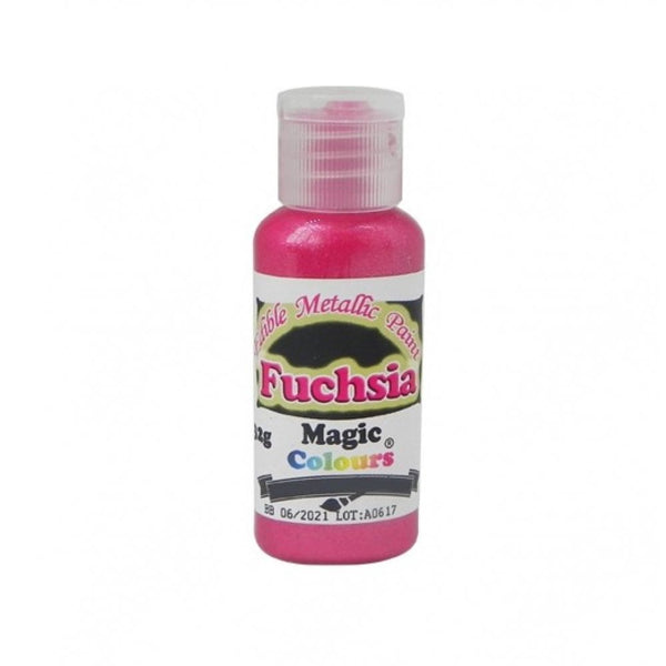 Metallic Edible Paint 32g - Choose A Colour - Fuchsia