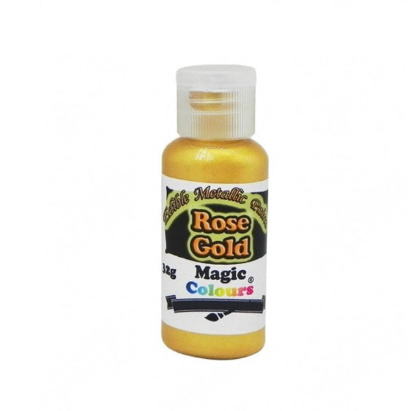 Metallic Edible Paint 32g - Choose A Colour - Rose Gold