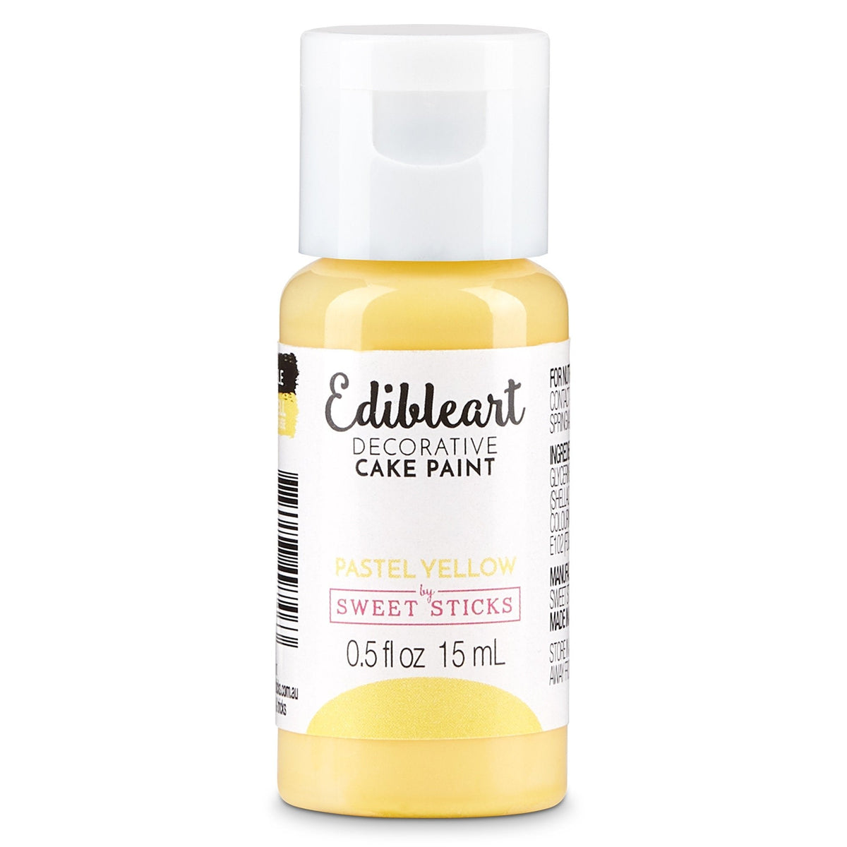 Matt Edible Art Paint 15ml - Pastel Yellow