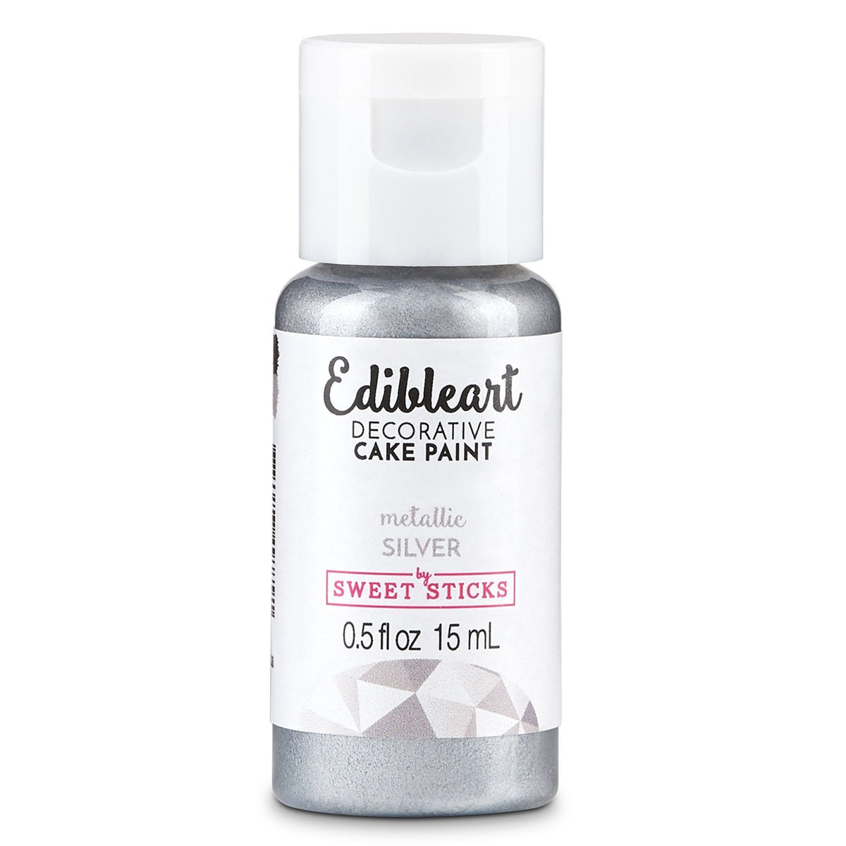 Metallic Edible Art Paint 15ml - Silver
