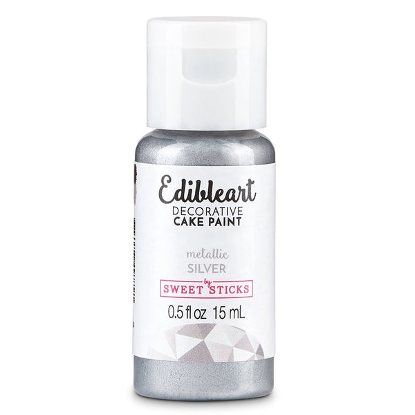 Metallic Edible Art Paint 15ml - Silver