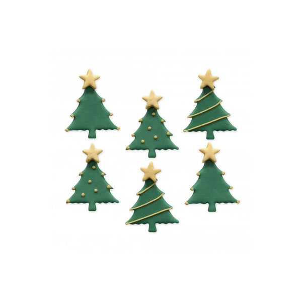Christmas Tree Edible Sugar Toppers