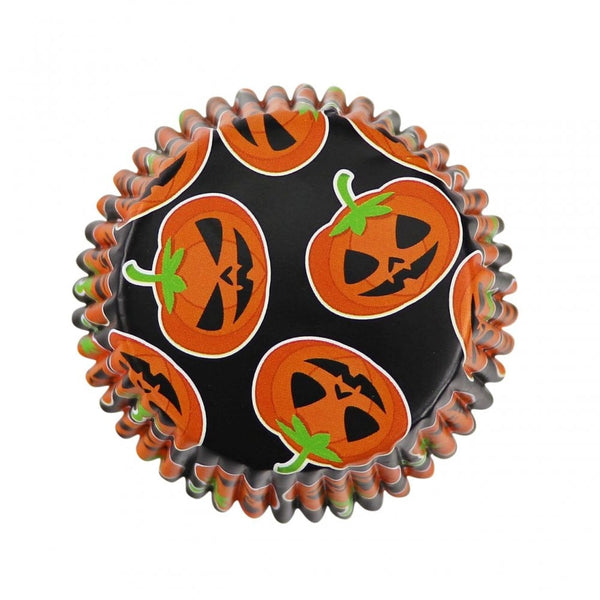 Petrifying Pumpkin Foil Lined Cupcake Cases x 30