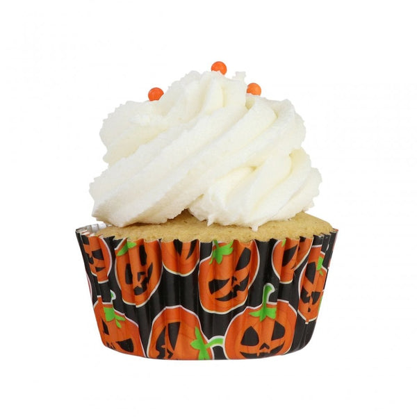 Petrifying Pumpkin Foil Lined Cupcake Cases x 30
