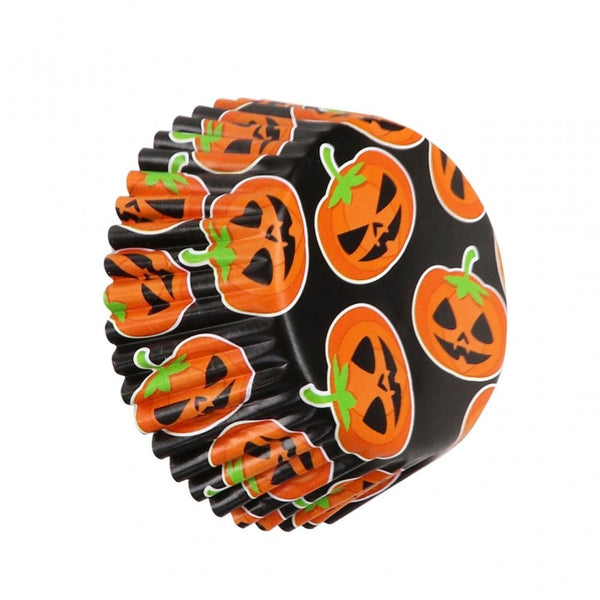 Petrifying Pumpkin Foil Lined Cupcake Cases x 30
