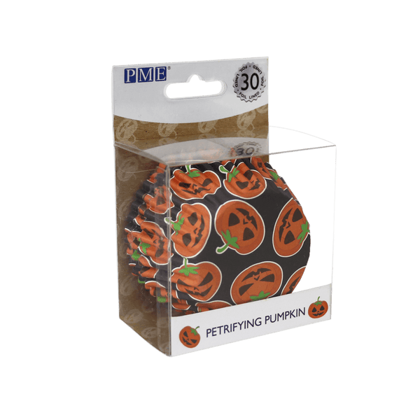 Petrifying Pumpkin Foil Lined Cupcake Cases x 30
