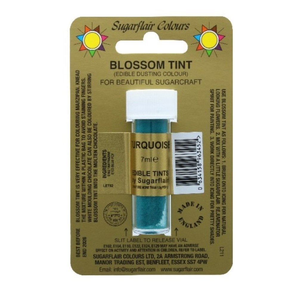 Turquoise - Blossom Tint Dusting Colour 7ml - Sugarflair
