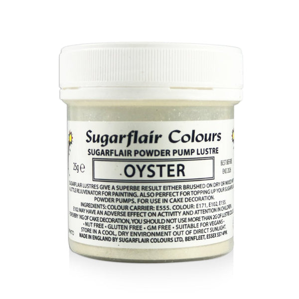 Finishing Sparkle - Powder Pump Lustre 25g - Sugarflair - Oyster