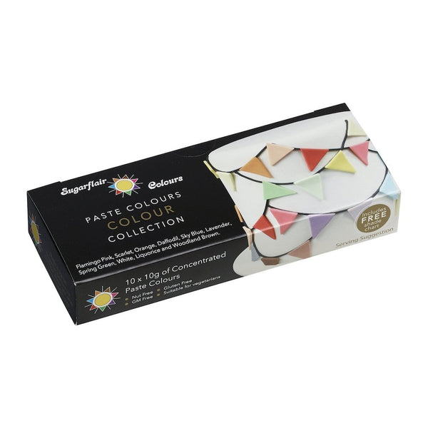 Mini Spectral Pastel Paste Colour Collection 10 x 10g - Sugarflair