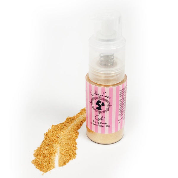 Gold - Pump Push Edible Glitter Dust 10g