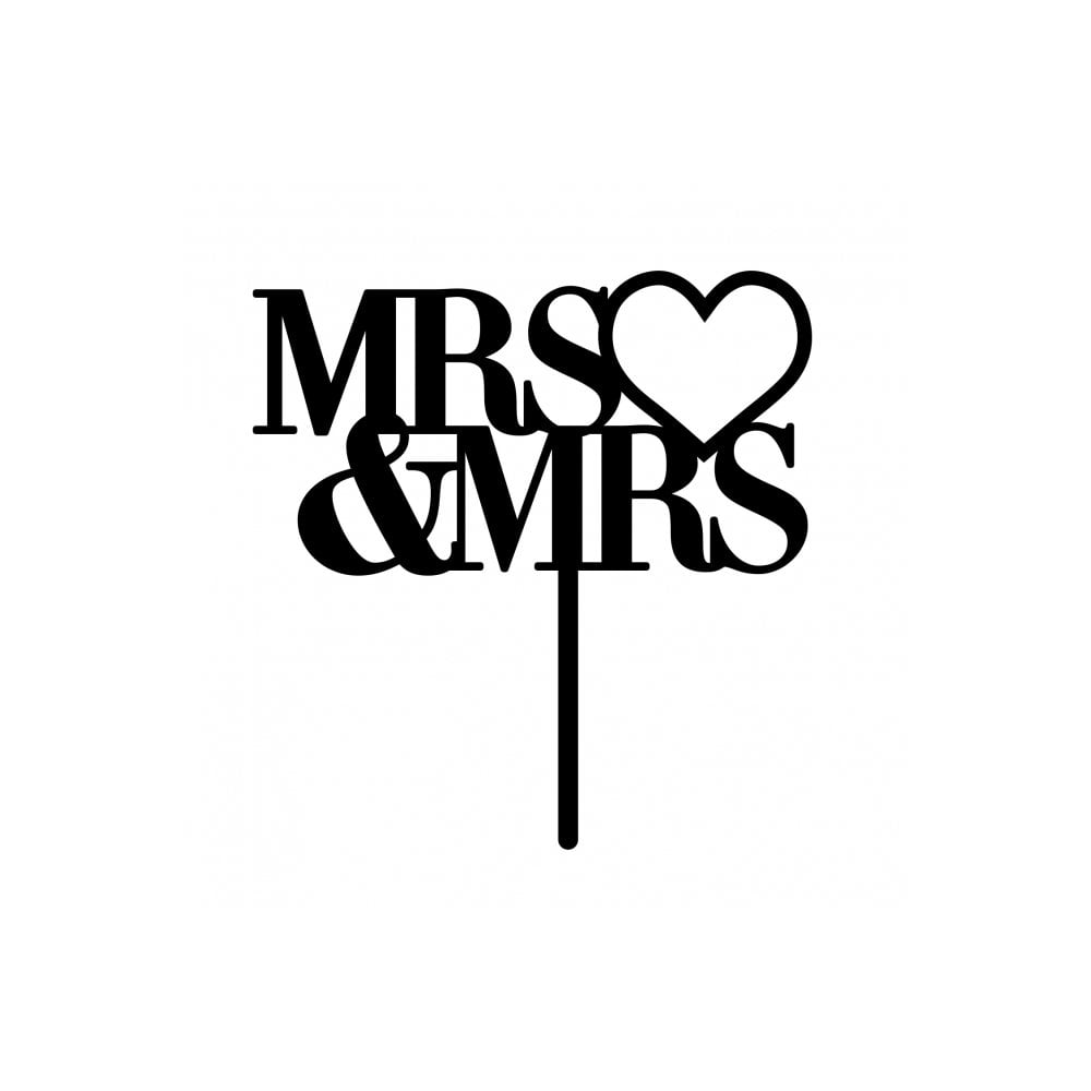 Mrs & Mrs Heart Topper