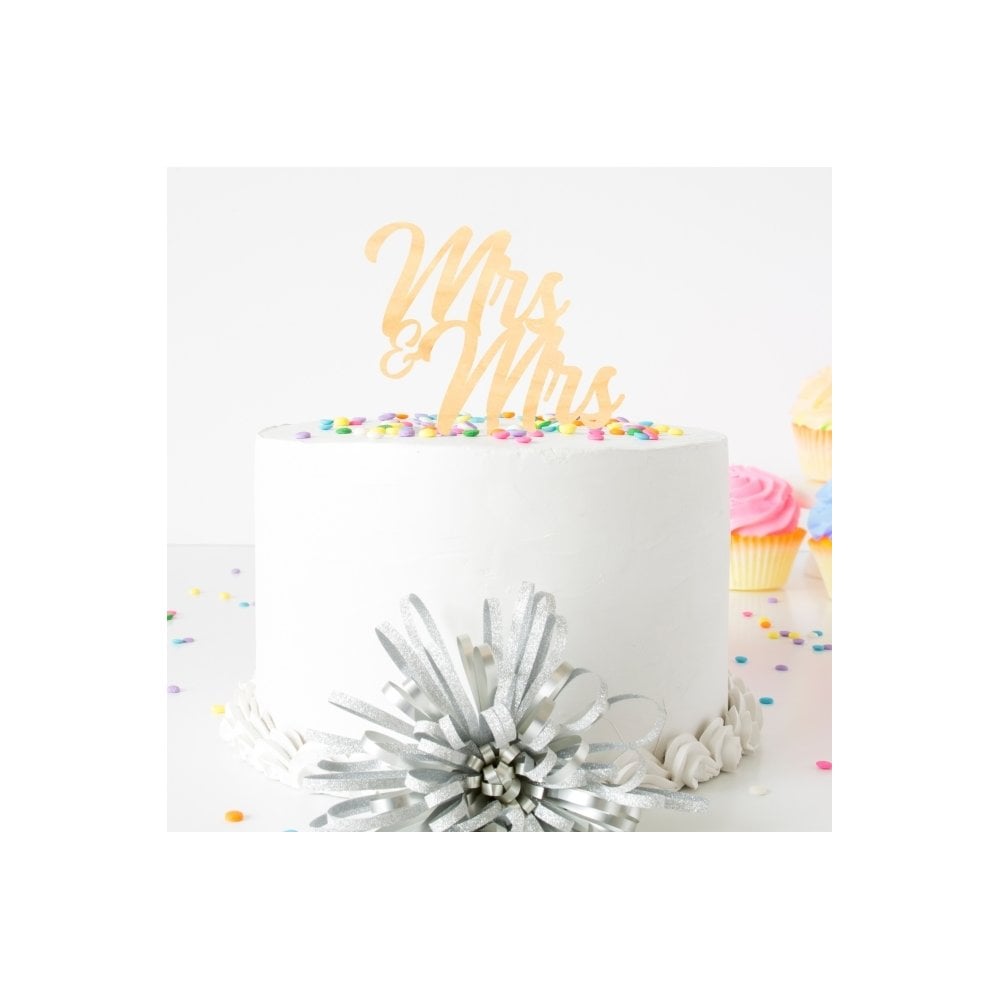 Mrs & Mrs Cake Topper