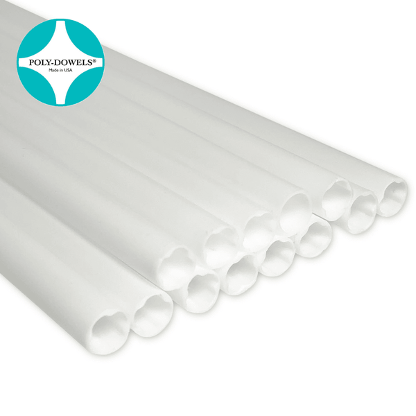 16 Inch Large White Cake Dowel x 100