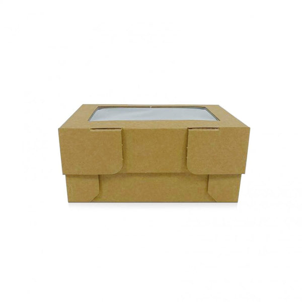 6" x 4" Brown Treat Box with Biodegradable Window