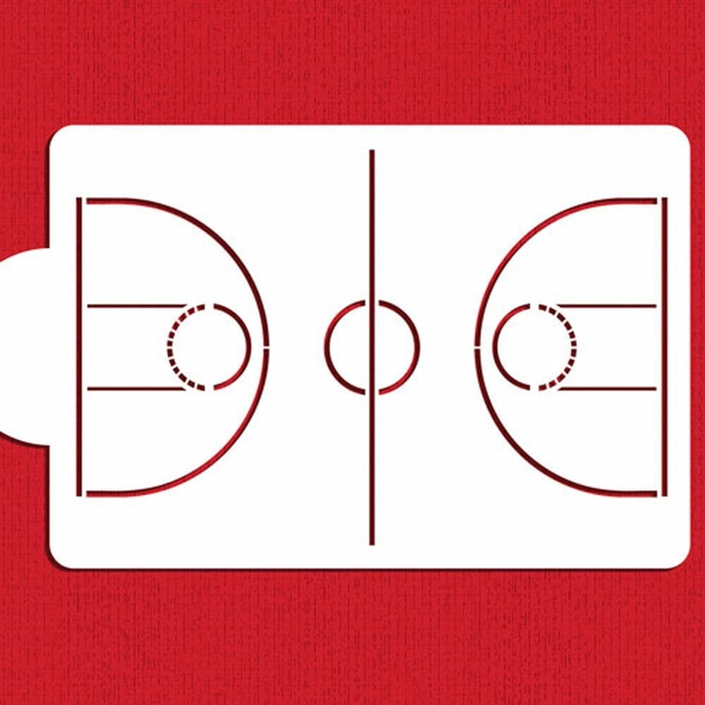Basketball Court Stencil