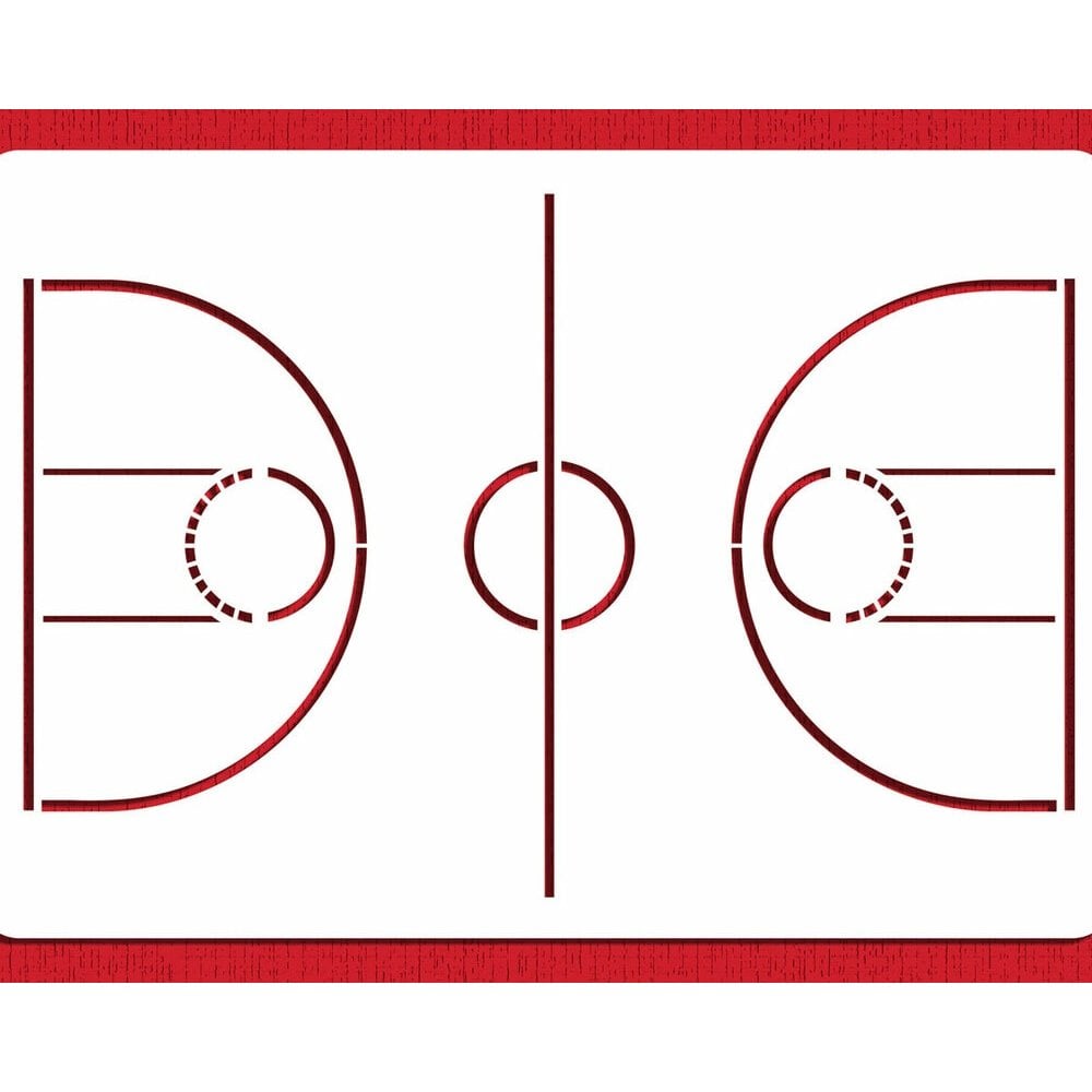 Basketball Court Stencil