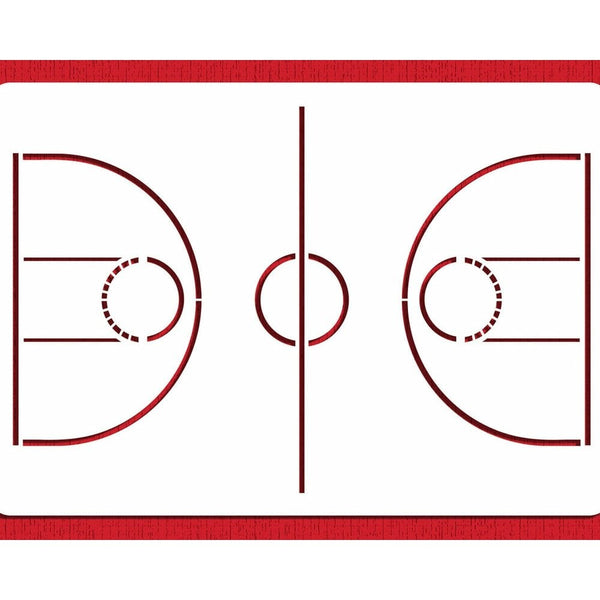 Basketball Court Stencil